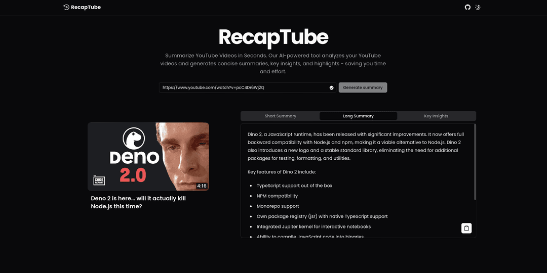 Recaptube